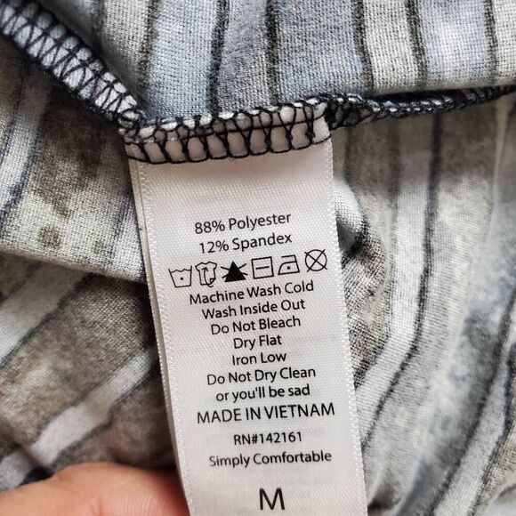 LuLaRoe M Watercolor Stripe Open Front Lightweight Cardigan - Picture 5 of 6